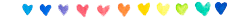 rainbow hearts row rainbow hearts