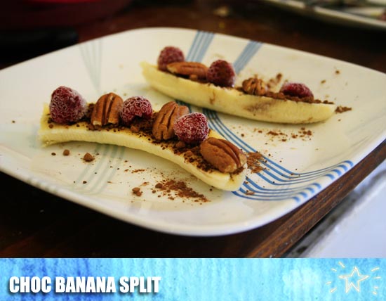 choc banana split recipe