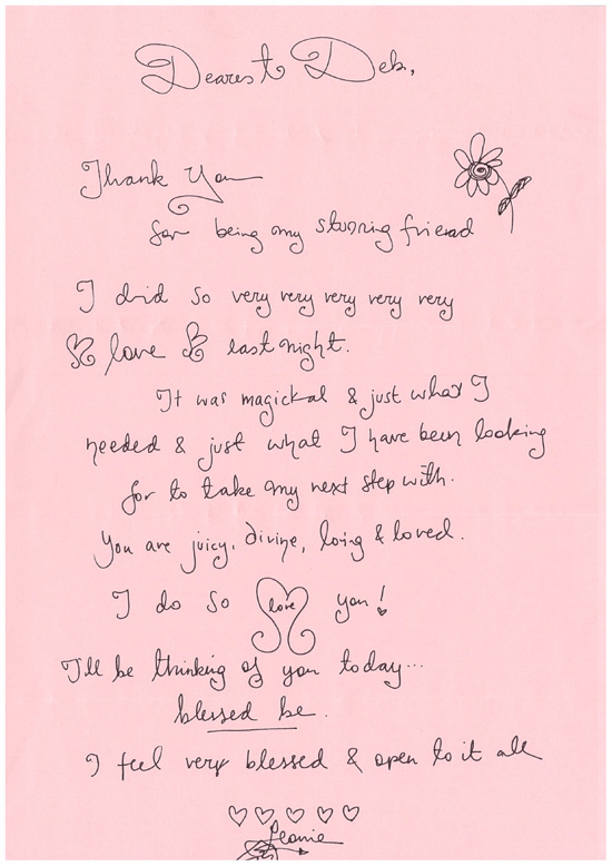 Letter To Deb About First Womens Circle